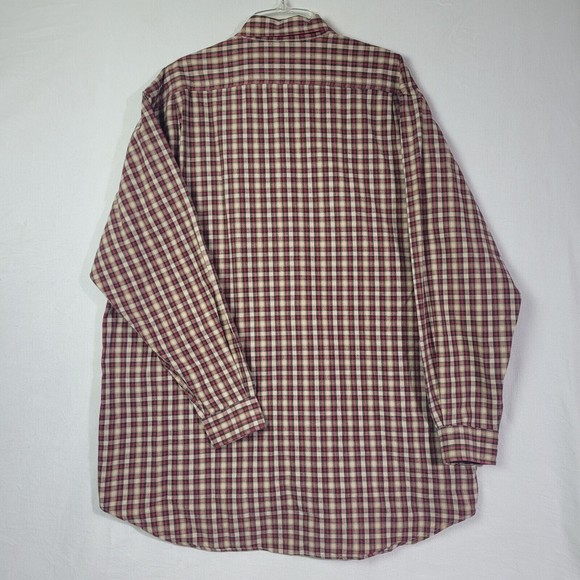 Vintage Abercrombie & Fitch Mens Size L Large Button Front Shirt Checkered Fall - Picture 2 of 8
